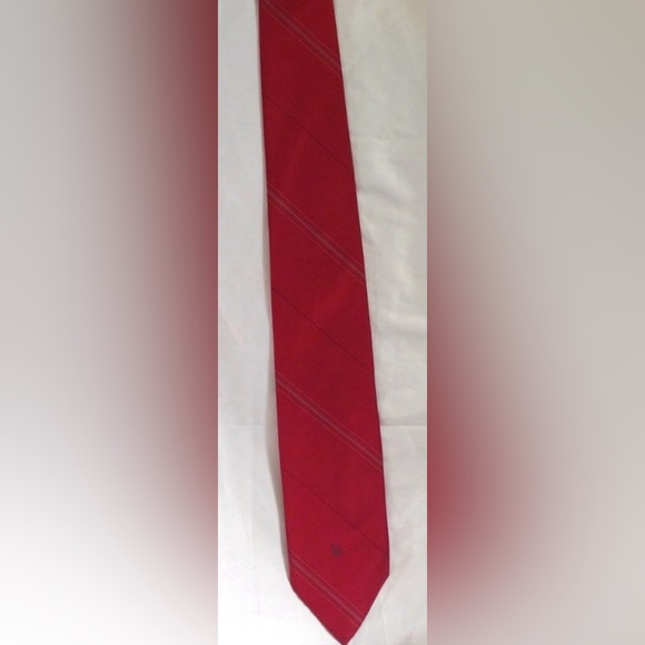 DIOR Men’s Red Necktie with Pinstripe - Picture 2 of 10